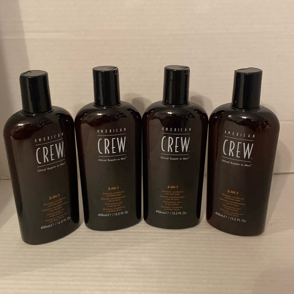 COPY - 4x American Crew 3-in-1 Shampoo Conditioner & Body Wash For Men 450ml  …